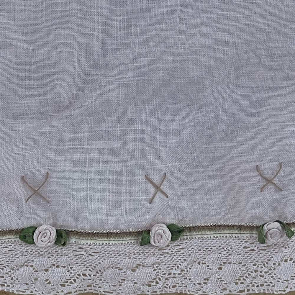 Whistles Linen Embroidered Baby Pink Cami Top with Lace Trim Size US 10 - Picture 4 of 15